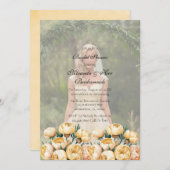 Invitation Beurre d'arc - Fête des mariées photo jaune (Devant / Derrière)