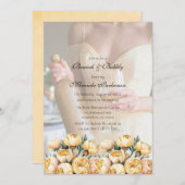 Invitation Beurre d'arc-jaune photo Brunch et mousseux (Devant / Derrière)