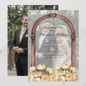 Invitation Beurre d'arc-jaune Rose (Devant / Derrière)