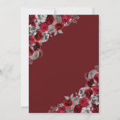 Invitation Beurre d'argent rouge princesse Quinceanera (Dos)