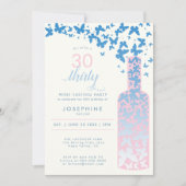 Invitation Beurre de dégustation de vin Poudre Bleu 30e anniv (Devant)