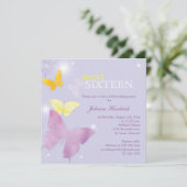 Invitation Beurre de lavande sucré 16 fête d'anniversaire (Debout devant)