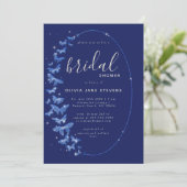 Invitation Beurre de marine Boho Frame Elégante Fête des mari (Debout devant)