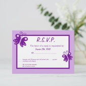 Invitation Beurre de printemps violet 3x5 RSVP (Debout devant)