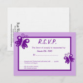 Invitation Beurre de printemps violet 3x5 RSVP (Devant / Derrière)