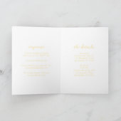 Invitation Beurre de script gras Mariage élégant Jaune (Intérieur)