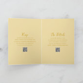 Invitation Beurre élégant Jaune QR Code moderne Mariage (Intérieur)