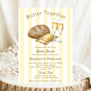 Invitation Beurre Ensemble Pain et Beurre Shower de Mariage