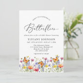 Invitation Beurre Fleur sauvage mignon Fête des mariées flora (Debout devant)