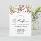 Invitation Beurre Fleur sauvage mignon Fête des mariées flora (Debout devant)