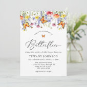 Invitation Beurre Fleur sauvage mignon Fête des mariées flora (Debout devant)