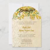 Invitation Beurre Jaune Cerise Fleur Thé Mariage (Devant)