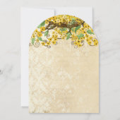 Invitation Beurre Jaune Cerise Fleur Thé Mariage (Dos)