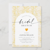 Invitation Beurre Jaune Fête des mariées florale (Devant)