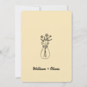 Invitation Beurre Jaune Mariage Ordre des événements Boîtier (Dos)