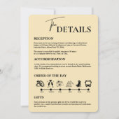 Invitation Beurre Jaune Mariage Ordre des événements Boîtier (Devant)