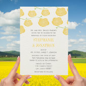 Invitation Beurre Jaune Ranunculus Rose Mariage