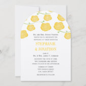 Invitation Beurre Jaune Ranunculus Rose Mariage (Devant)