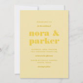 Invitation Beurre Jaune Simple Mariage moderne (Devant)