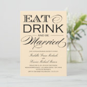 Invitation Beurre Manger, Boire| Dîner de répétition (Debout devant)