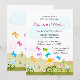 Invitation Beurre mignon et Baby shower de marguerites