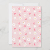 Invitation Beurre mignon rose florale fille 1er anniversaire (Dos)