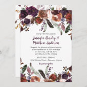 Invitation Beurre Poupée Roses Boho Mariage (Devant / Derrière)
