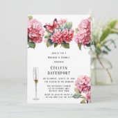 Invitation Beurre rose Hydrangea Floral Brunch & Bubbly (Debout devant)