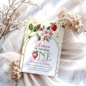 Invitation Beurre rustique Berry rouge jaune Premier annivers