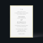 Invitation Beurre Trisha Jaune Mariage moderne<br><div class="desc">Invitations de mariage modernes avec un design propre avec des polices serif et script.</div>