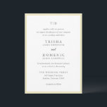 Invitation Beurre Trisha Jaune Mariage moderne<br><div class="desc">Invitations de mariage modernes avec un design propre avec des polices serif et script.</div>