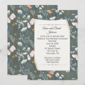 Invitation Beurres et design Fleur sauvage pour le renouvelle (Devant / Derrière)