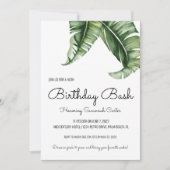 Invitation Beverly Hills Green & Pink Anniversaire Party (Devant)