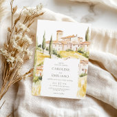 Invitation BIANCA Aquarelle Mariage paysager toscan