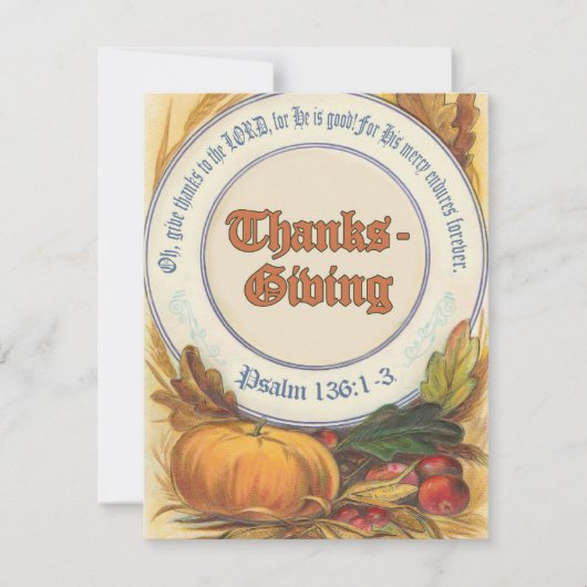 Invitation Bible chrétien contre Thanksgiving (Devant)