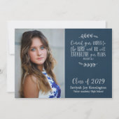 Invitation Bible chrétienne moderne Verse Graduation Photo (Devant)