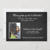 Invitation Bible chrétienne Verse Typographie Graduation Phot (Dos)