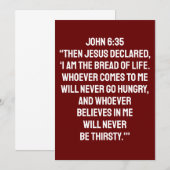 INVITATION BIBLE RELIGIEUX CHRÉTIEN VERSE CITATIONS (Devant / Derrière)