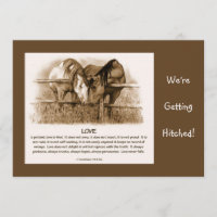 BIBLE VERS :INVITE AU MARIAGE : CHEVAUX, PENCILE
