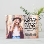 Invitation Bible Verse Photo Typographie Parti de graduation (Debout devant)