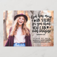 Bible Verse Photo Typographie Parti de graduation