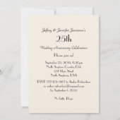 Invitation Bible Vintage du Parti du 25e anniversaire (Dos)