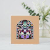 Invitation Bibliothécaire de tortue cybernétique - Gardien de (Debout devant)