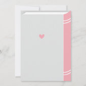 Invitation Bibliothèque Bâtiment Bébé Fille Shower Chic Rose (Dos)