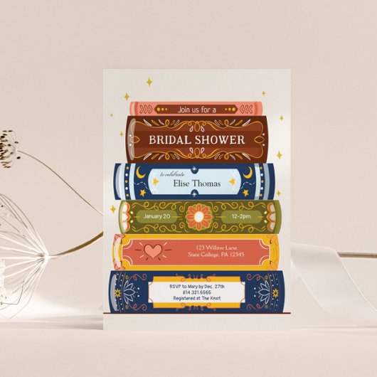 Invitation Bibliothèque de livres d'histoires La Fête des mar