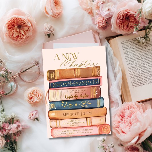 Invitation Bibliothèque de livres d'histoires Une nouvelle Fê