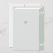Invitation Bibliothèque de livres Sage Green Baby shower neut (Dos)