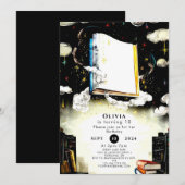 Invitation Bibliothèque Fairytale Livre d'histoire personnali (Devant / Derrière)