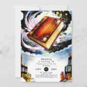 Invitation Bibliothèque Fun Boho Storthbook Anniversaire (Devant)