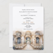 Invitation Bibliothèque publique Mariage de New York (Devant)